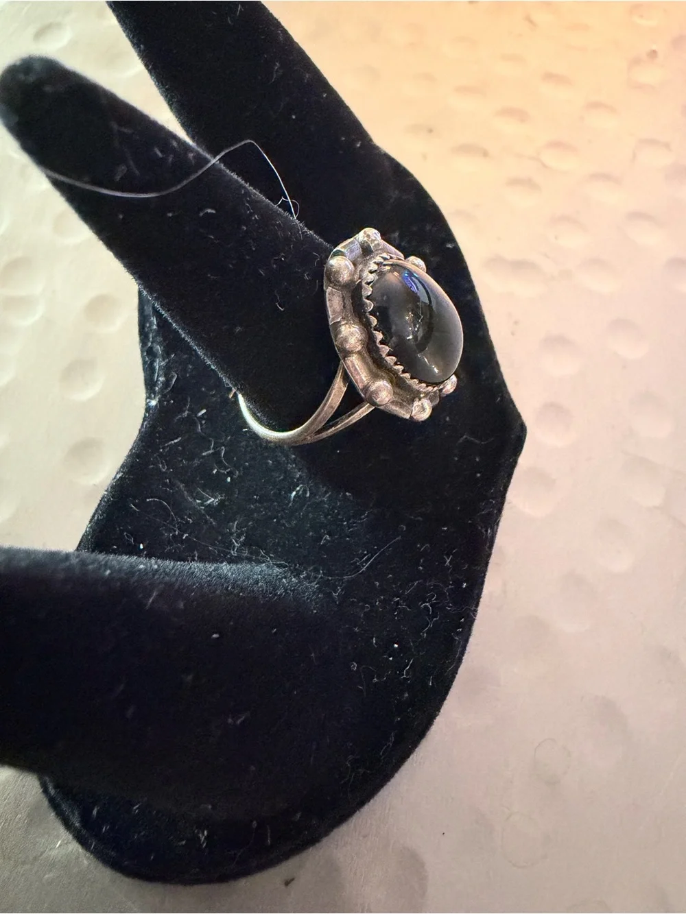 Southwest Black Onyx Oval Statement Ring